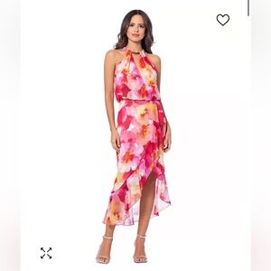 NWT Xscape Women's Floral-Print Halter High-Low Dress
Size 8